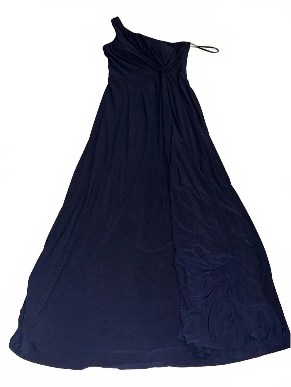 BHLDN Anthropologie navy blue one shoulder dress size 8 (Read Description)
